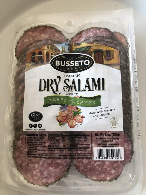 Busseto Italian Dry Salami Coated with Herbs and Spices 8 oz