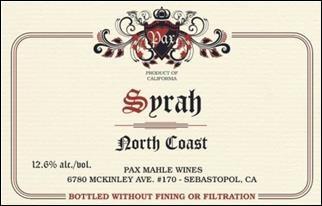 Grassroots Wine Pax North Coast Syrah