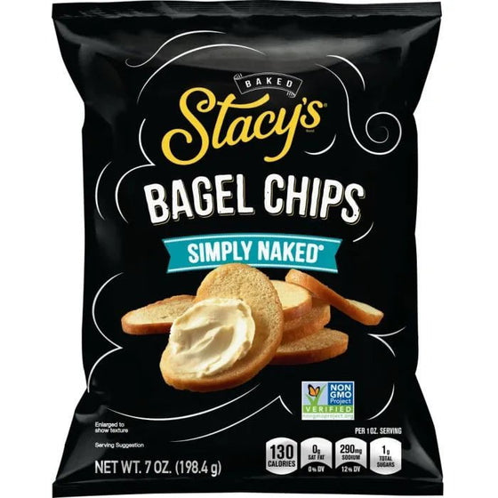 Gourmet Foods International Food Stacy's Simply Naked Sea Salt Bagel Chip