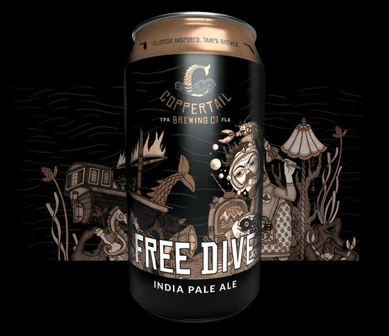 Gulf Distributing Beer Coppertail Free Dive IPA