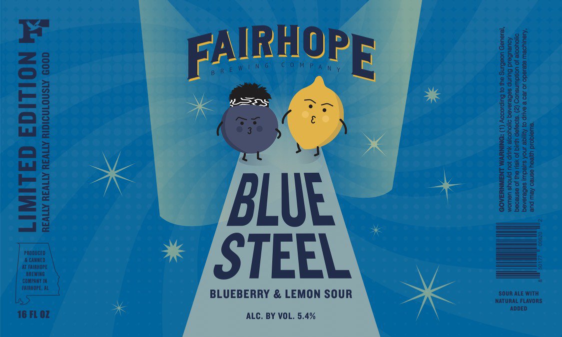 Bud-Busch Beer Fairhope Brewing Blue Steel