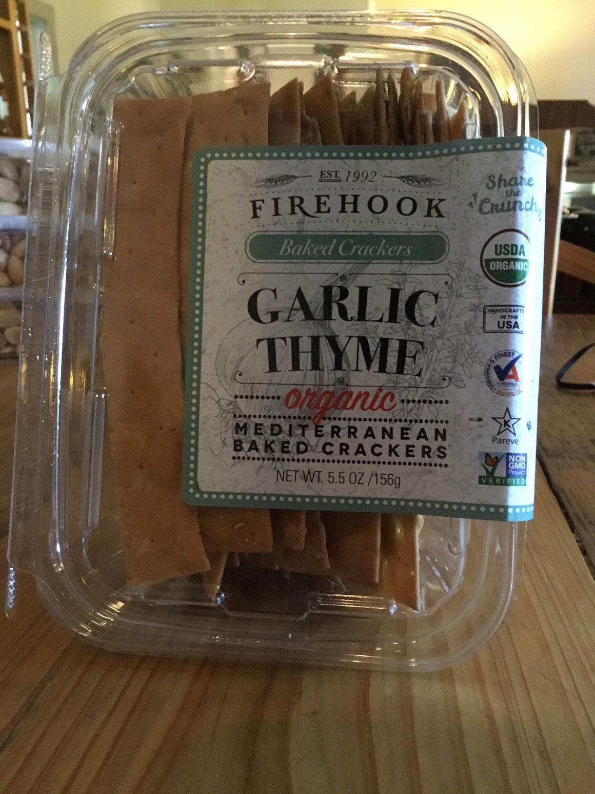 Firehook Garlic & Thyme Baked Crackers