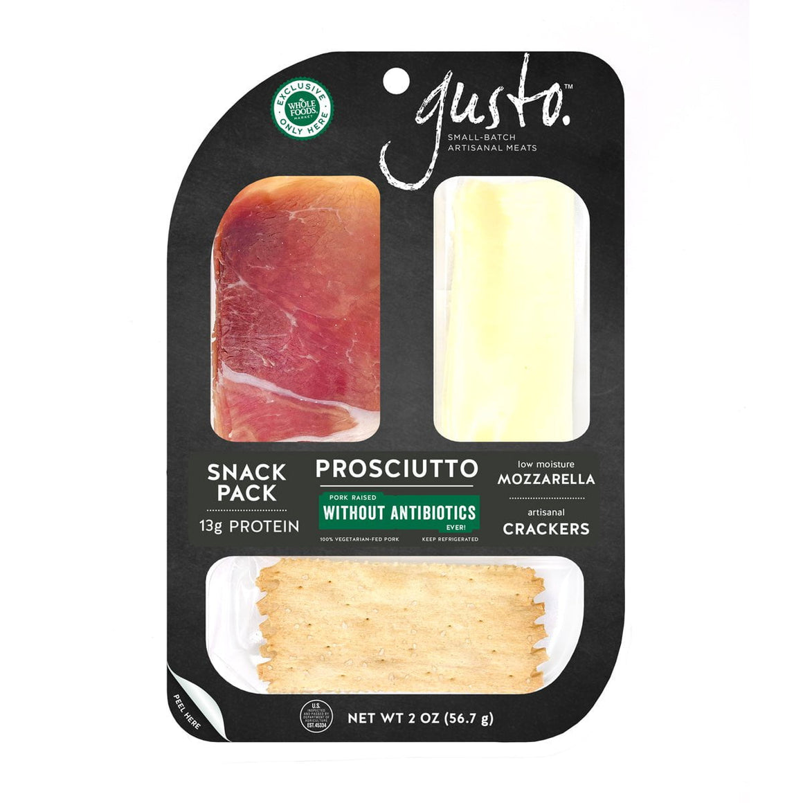 Gourmet Foods International Food Gusto Prosciutto, Mozzarella & Crackers Snack Pack