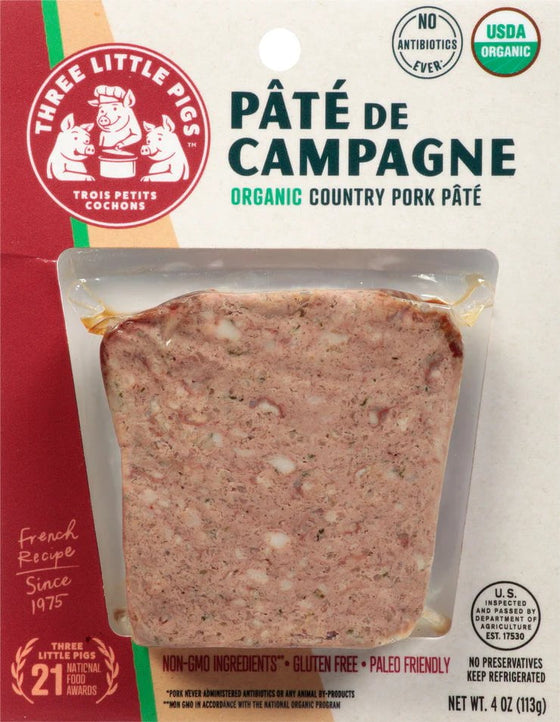 Gourmet Foods International pate Three Little Pigs Organic Pate de Campagne