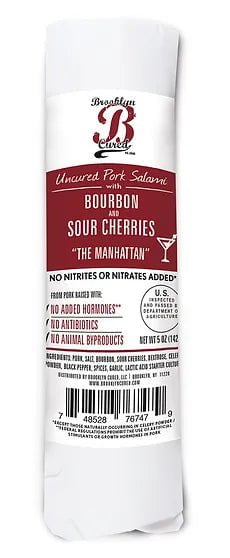 Gourmet Foods International Salami Brooklyn Cured Pork Salami with Bourbon and Sour Cherries