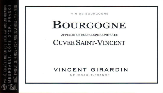 International Wine Vincent Girardin Cuvee Saint Vincent Rouge