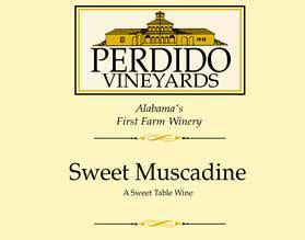Perdido Vineyards Sweet White Muscadine