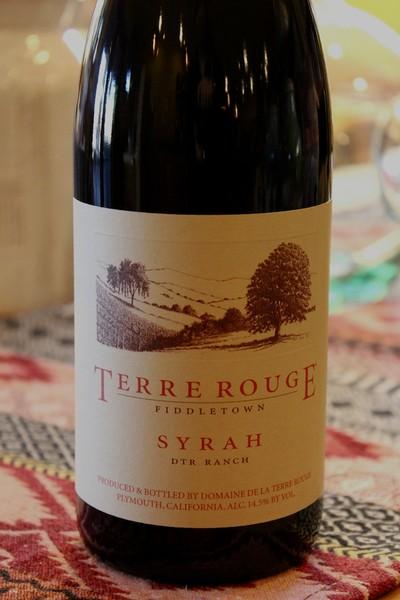 Rush wine Terre Rouge Fiddletown DTR Ranch Syrah